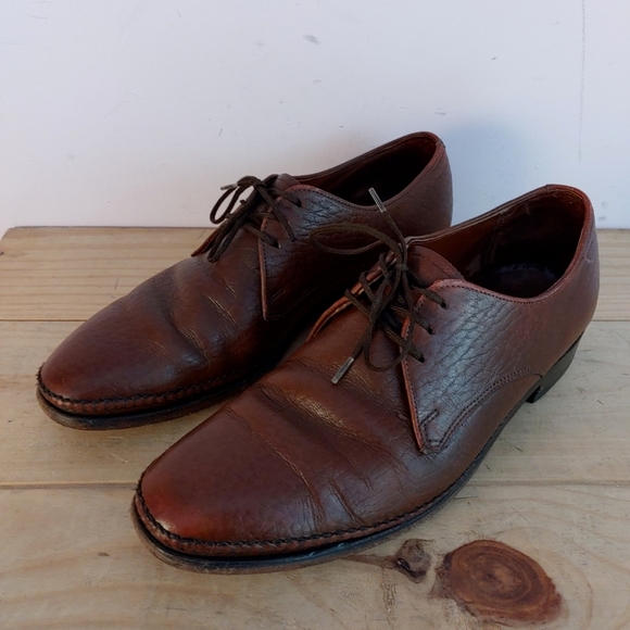 Vintage Dack's brown oxhide leather derby shoes women's size 8.5 (men's size 7) - Picture 6 of 15